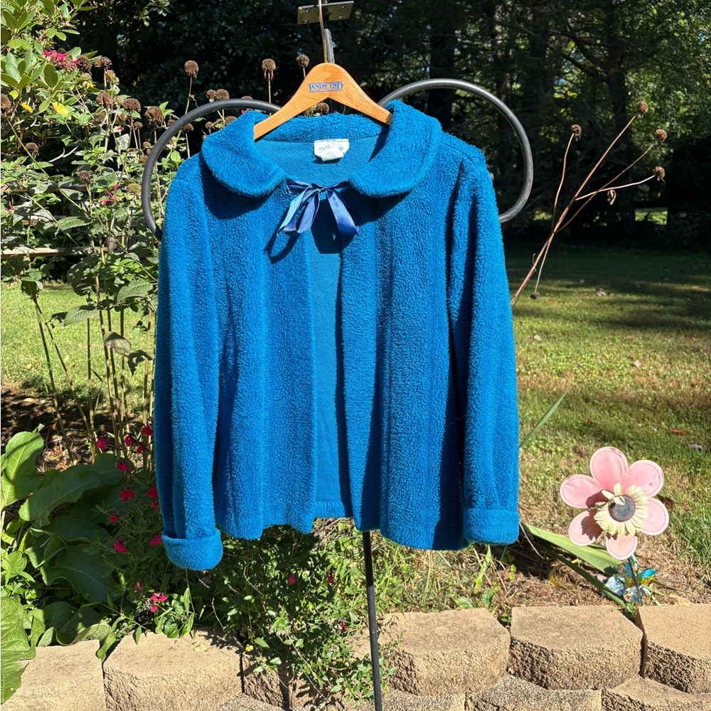 Vintage 1950s It’s a Charm blue ribbon mod gogo jacket sweater